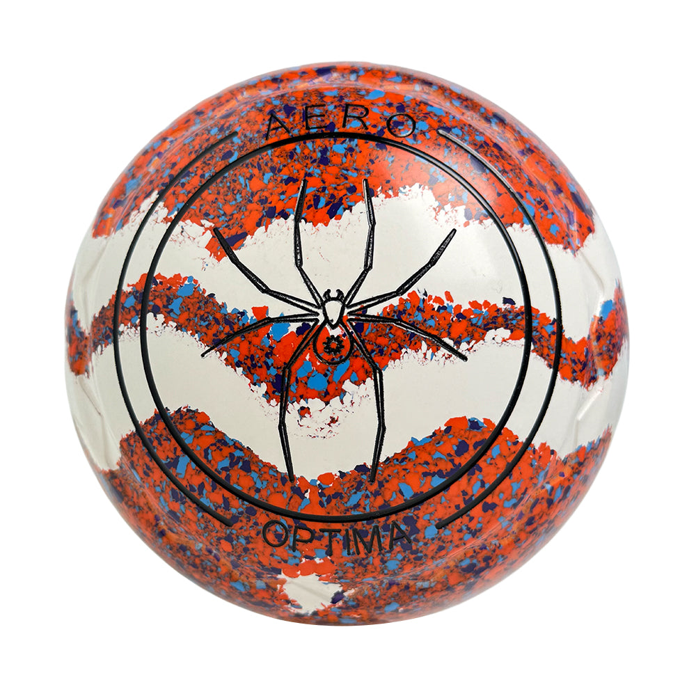 Aero Optima Lawn Bowls 3 Heavy Z-Scoop White/Mars Swirl - 264457