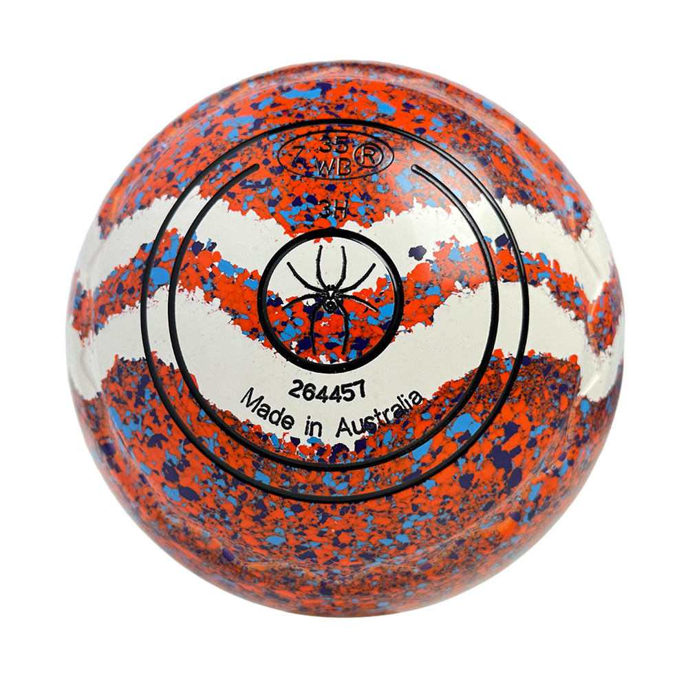 Aero Optima Lawn Bowls 3 Heavy Z-Scoop White/Mars Swirl - 264457
