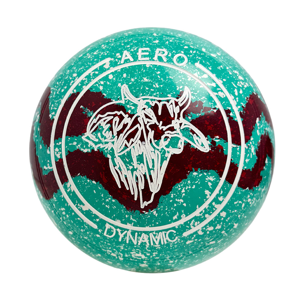 Aero Dynamic Lawn Bowls 3 Heavy Non-Gripped Tiffany/Maroon Red Swirl - 264955