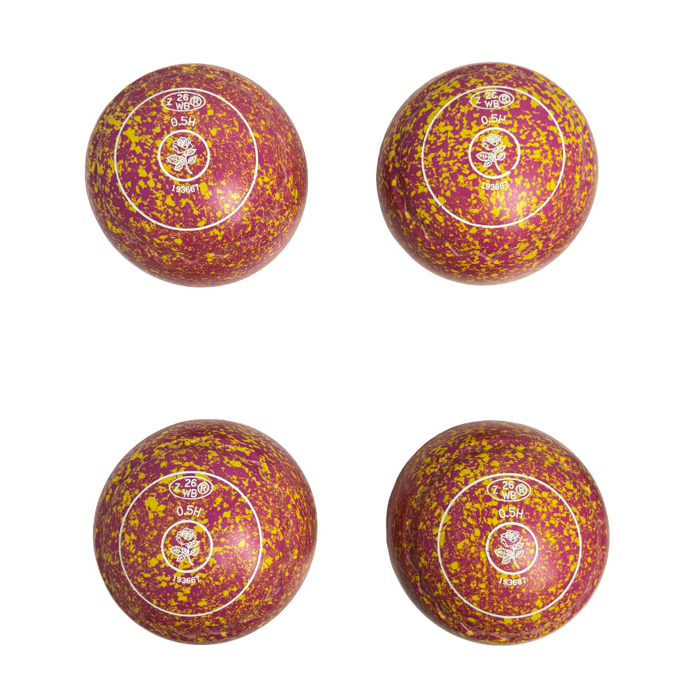 Aero (Pre-Owned) Optima Lawn Bowls 0.5 Heavy Z-Scoop Magenta/Yellow Speckle -193667