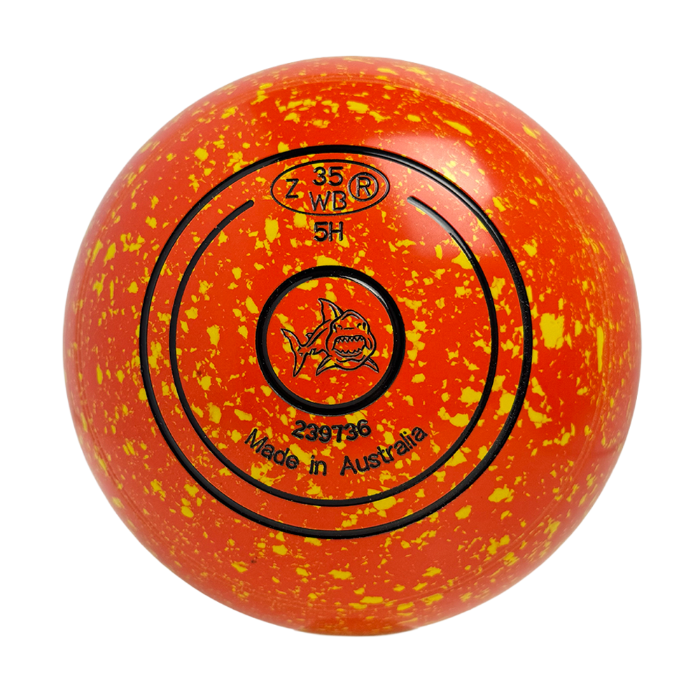 Aero Dynamic Lawn Bowls 5 Heavy Non-Gripped Nectarine - 239736