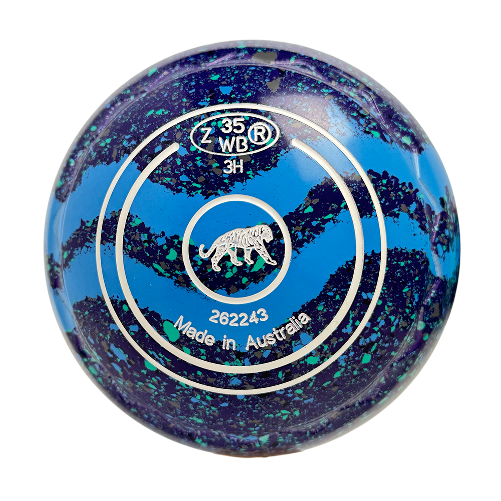 Aero Dynamic Lawn Bowls 3 Heavy Z-Scoop Purple/Sky Blue Swirl - 262243