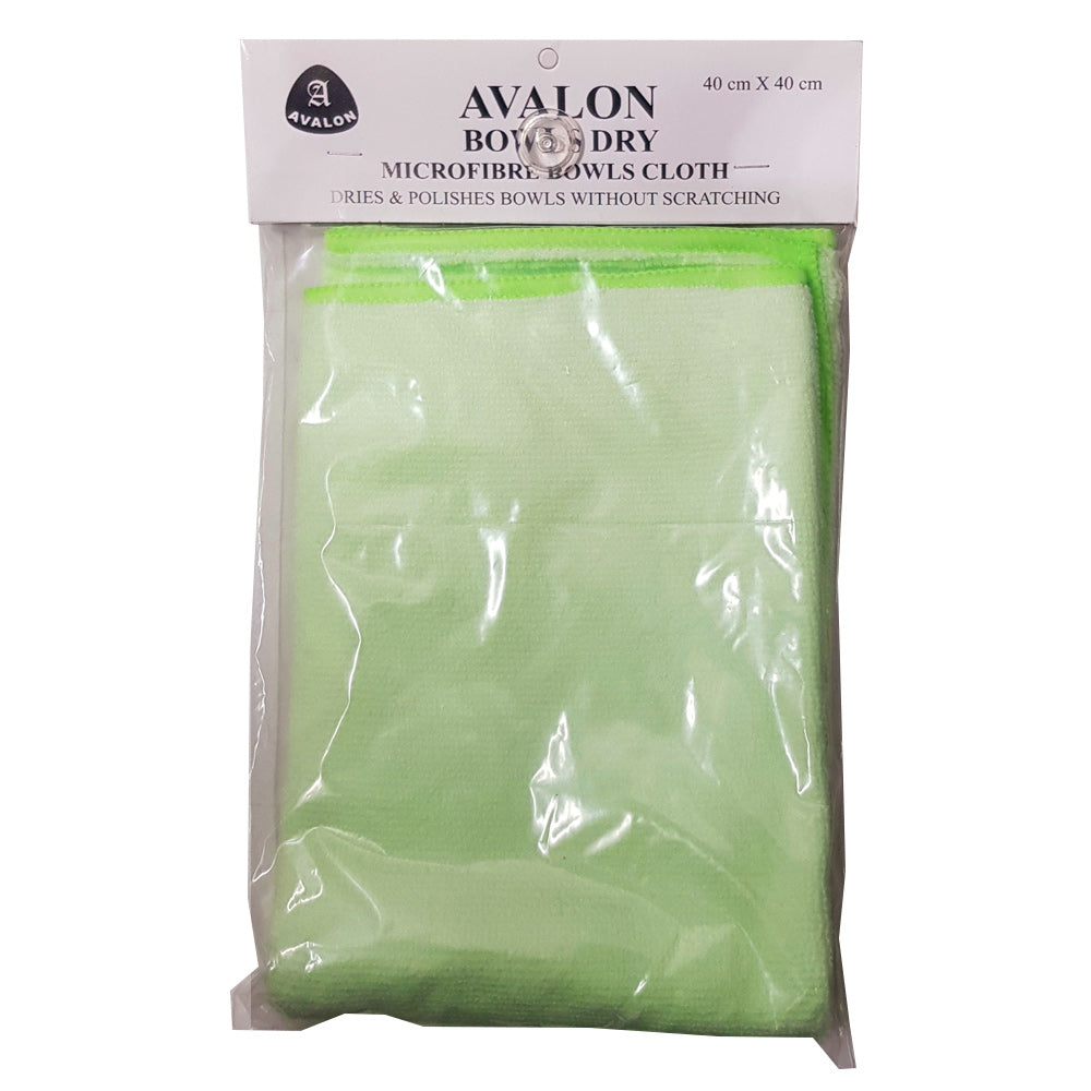 Avalon Microfibre Lawn Bowls Cloth 40cm x 40cm - Lime - Bowls City