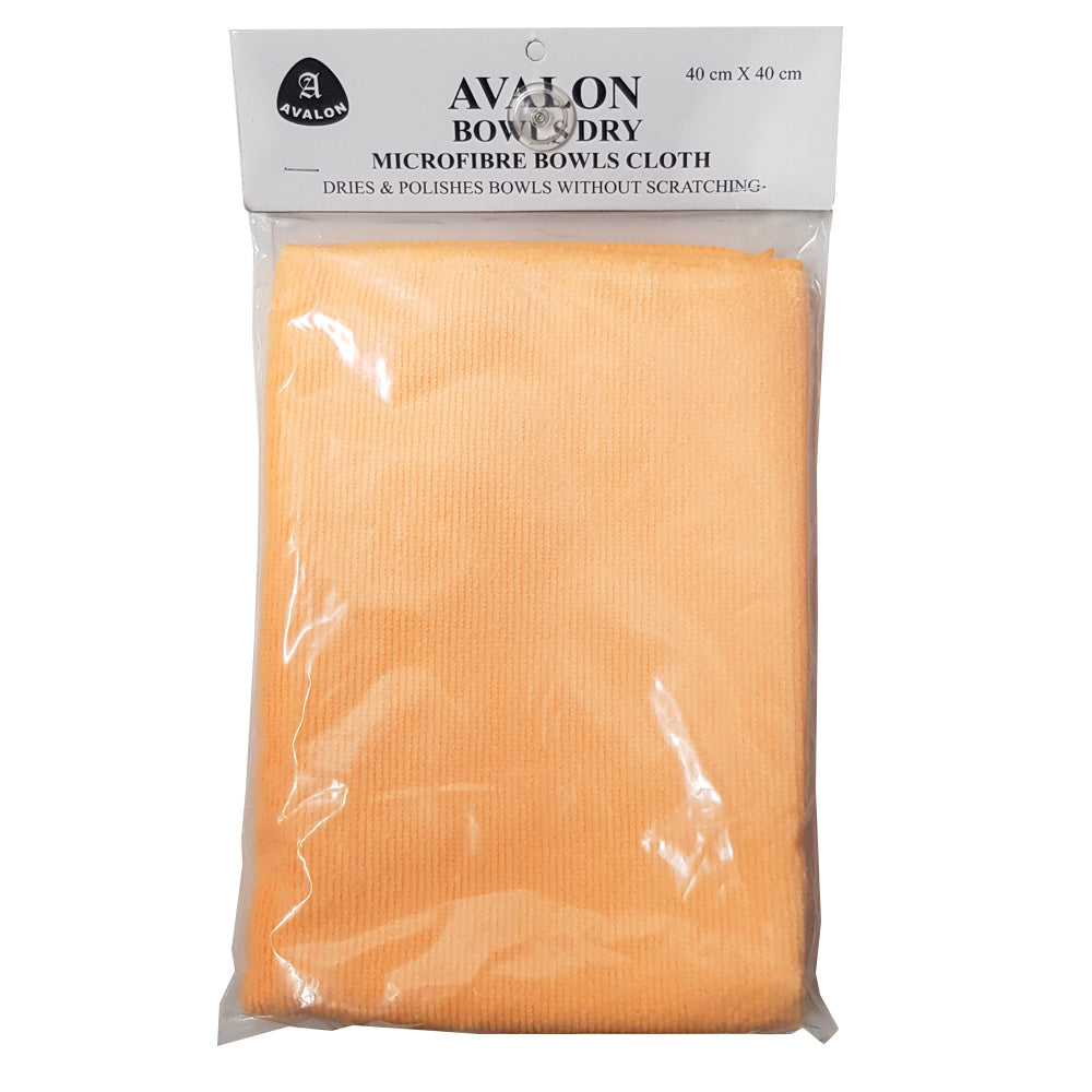 Avalon Microfibre Lawn Bowls Cloth 40cm x 40cm - Mango - Bowls City