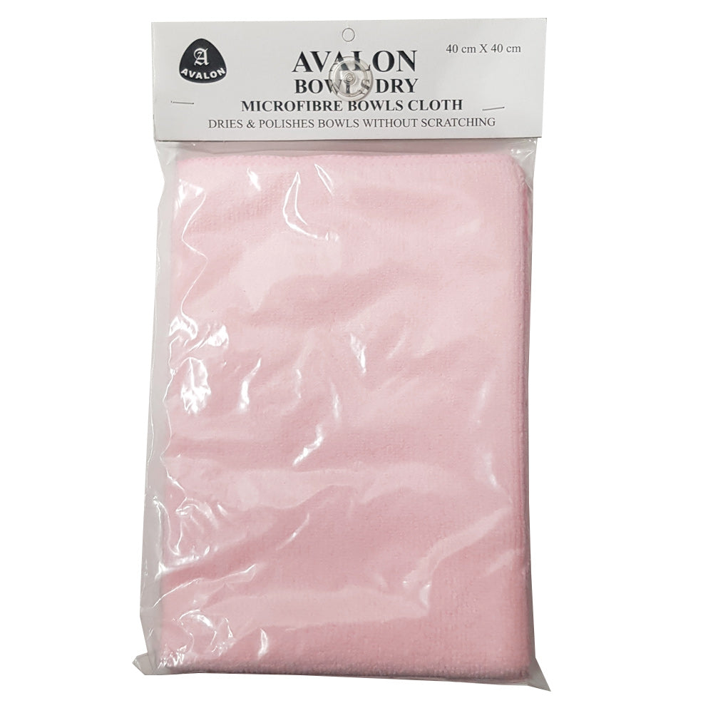 Avalon Microfibre Lawn Bowls Cloth 40cm x 40cm - Pink - Bowls City