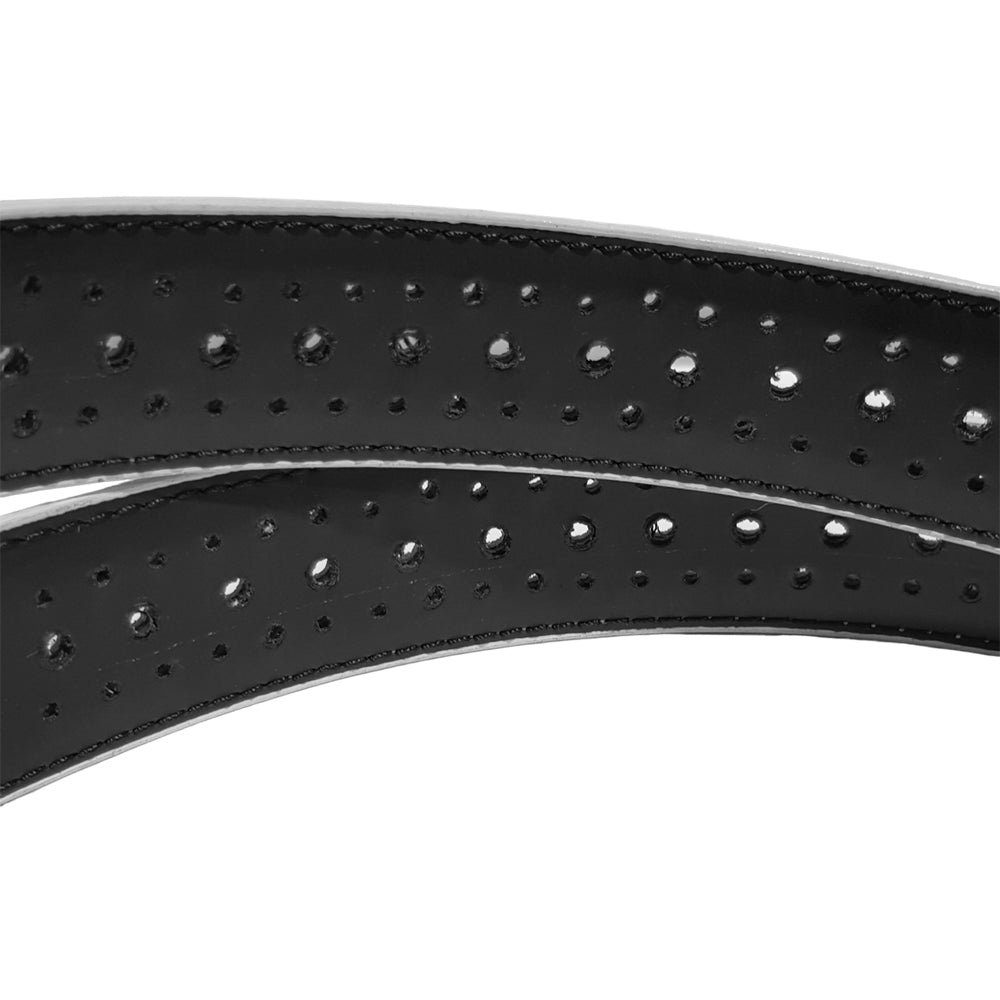 Avalon Stitched Porthole Belt - White