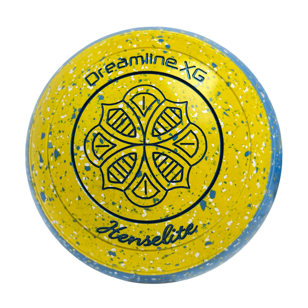 Henselite Dreamline XG Lawn Bowls Size 4 Non Gripped - Goldie Slice  BE3-56