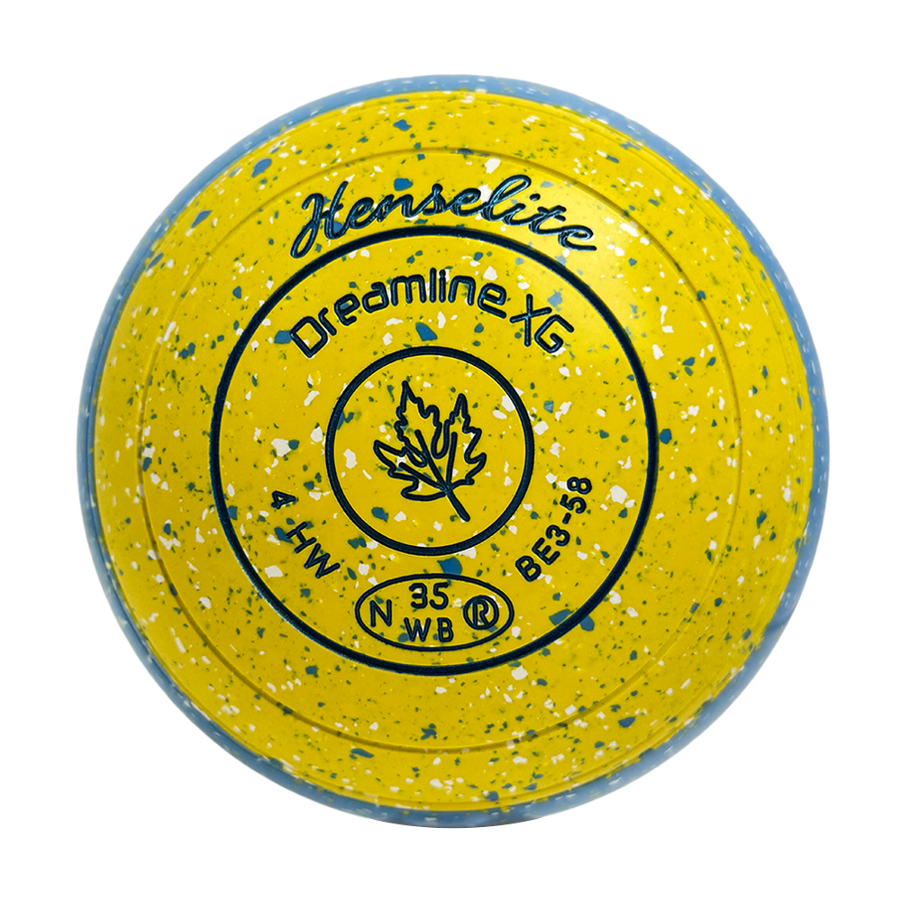 Henselite Dreamline XG Lawn Bowls Size 4 Non Gripped - Goldie Slice BE3-58