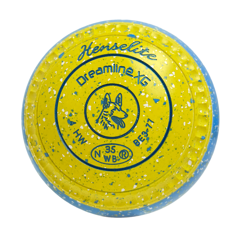 Henselite Dreamline XG Lawn Bowls Size 4 Heavy Gripped - Goldie Slice BE3-77