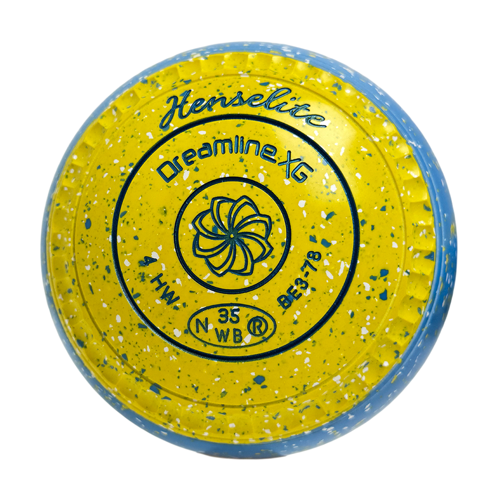 Henselite Dreamline XG Lawn Bowls Size 4 Heavy Gripped - Goldie Slice BE3-78