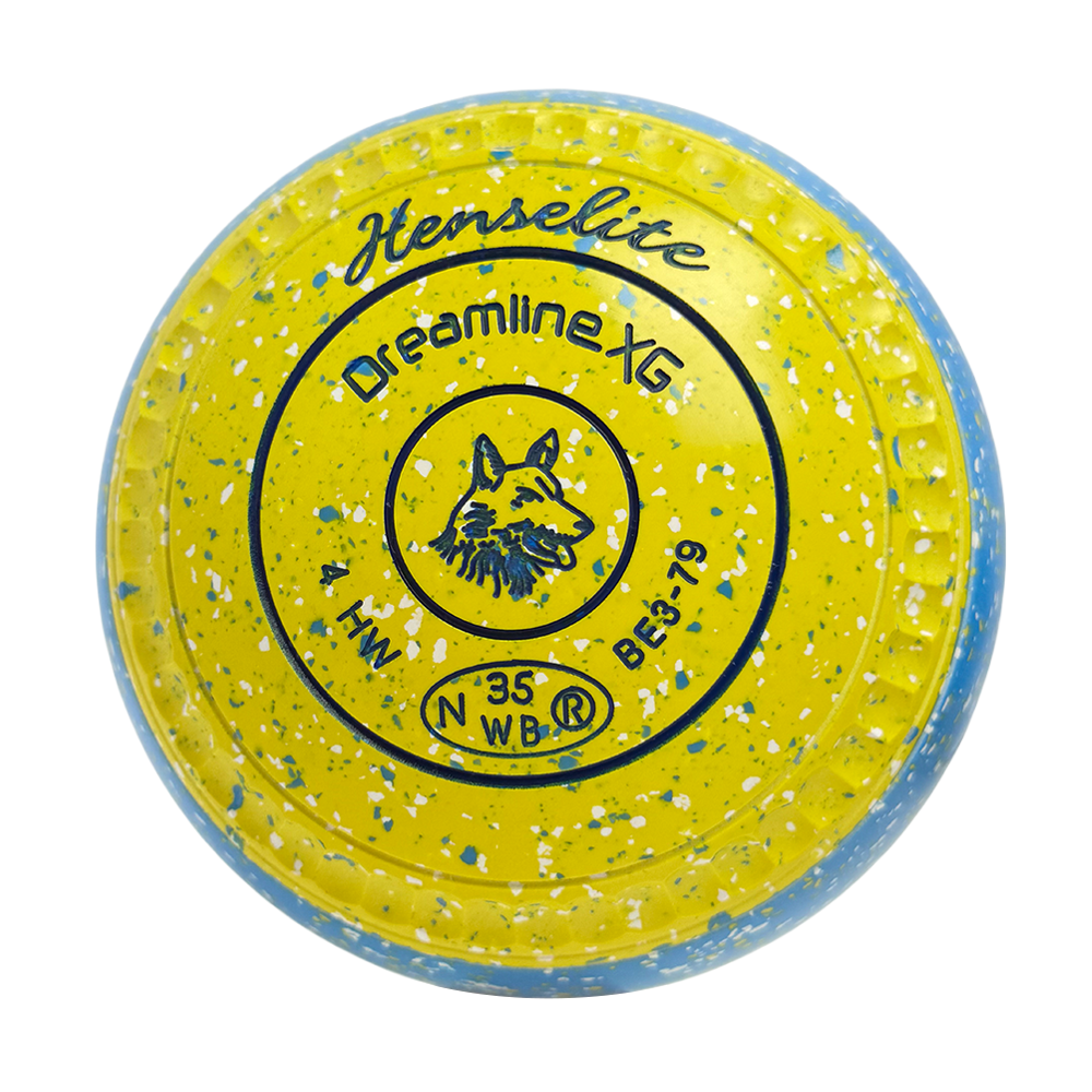 Henselite Dreamline XG Lawn Bowls Size 4 Heavy Gripped - Goldie Slice BE3-79