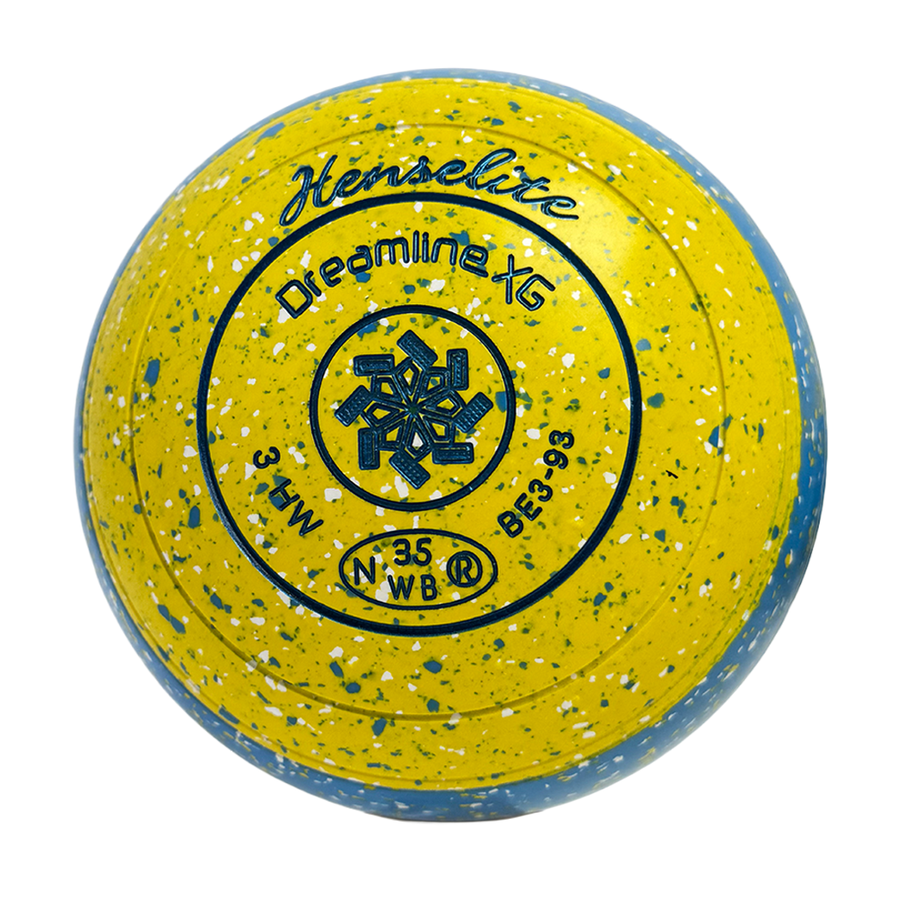 Henselite Dreamline XG Lawn Bowls Size 3 Non Gripped - Goldie Slice BE3-93