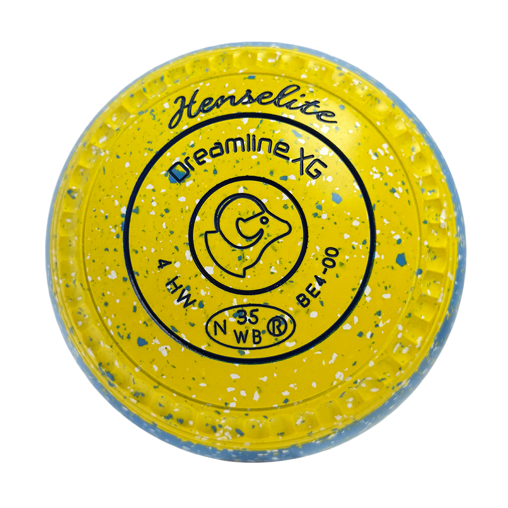 Henselite Dreamline XG Lawn Bowls Size 4 Heavy Gripped - Goldie Slice BE4-00
