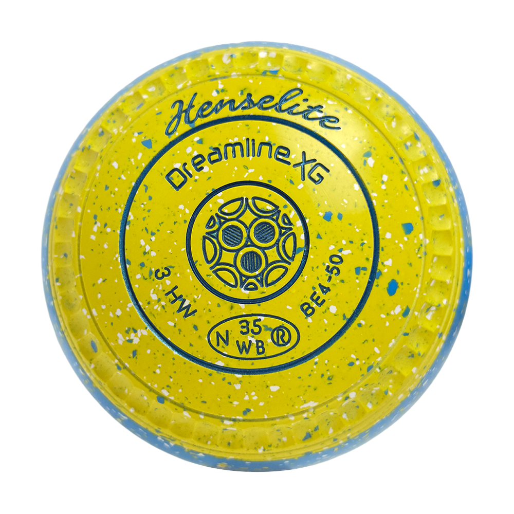 Henselite Dreamline XG Lawn Bowls Size 3 Heavy Gripped - Goldie Slice BE4-50