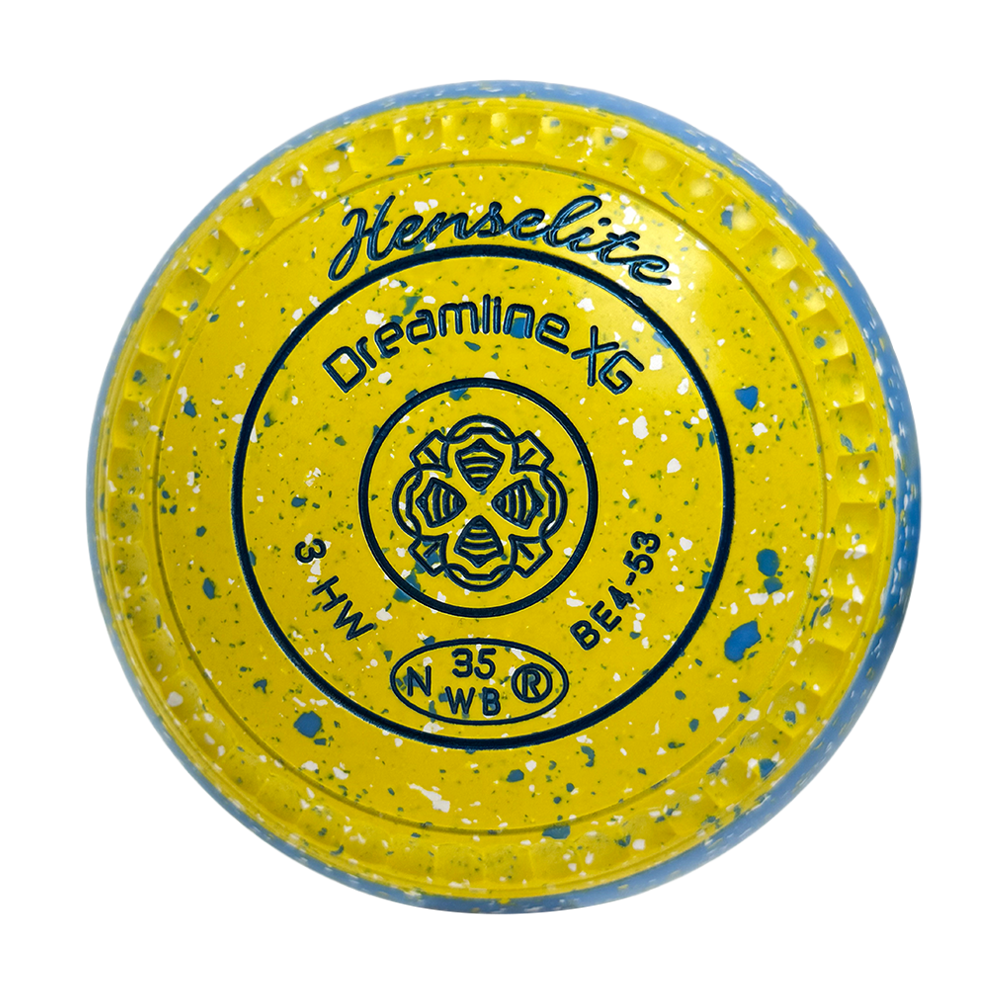 Henselite Dreamline XG Lawn Bowls Size 3 Heavy Gripped - Goldie Slice BE4-53
