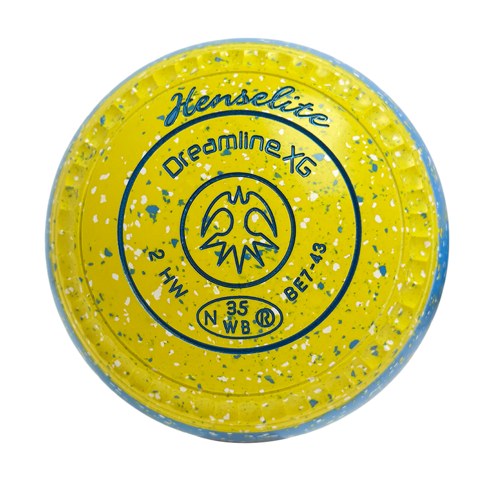 Henselite Dreamline XG Lawn Bowls Size 2 Heavy Gripped - Goldie Slice  BE7-43