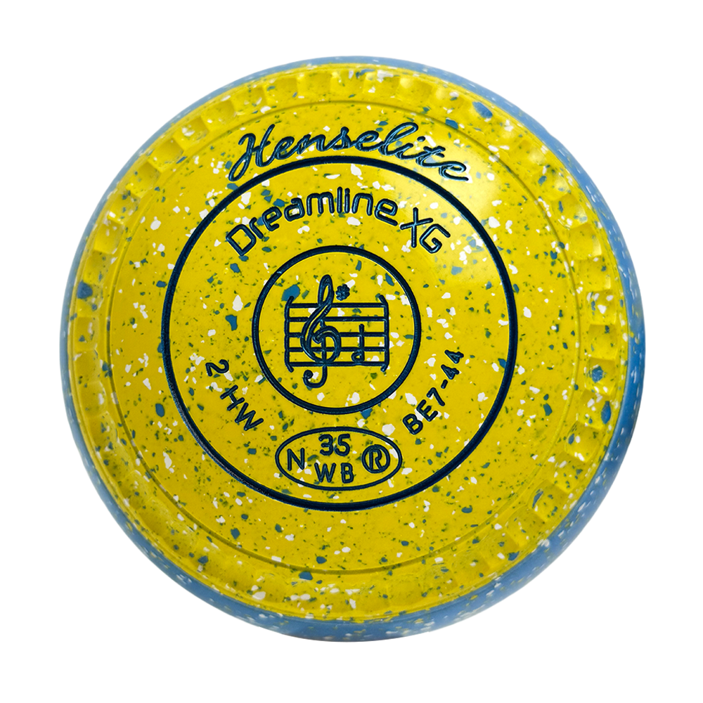 Henselite Dreamline XG Lawn Bowls Size 2 Heavy Gripped - Goldie Slice BE7-44