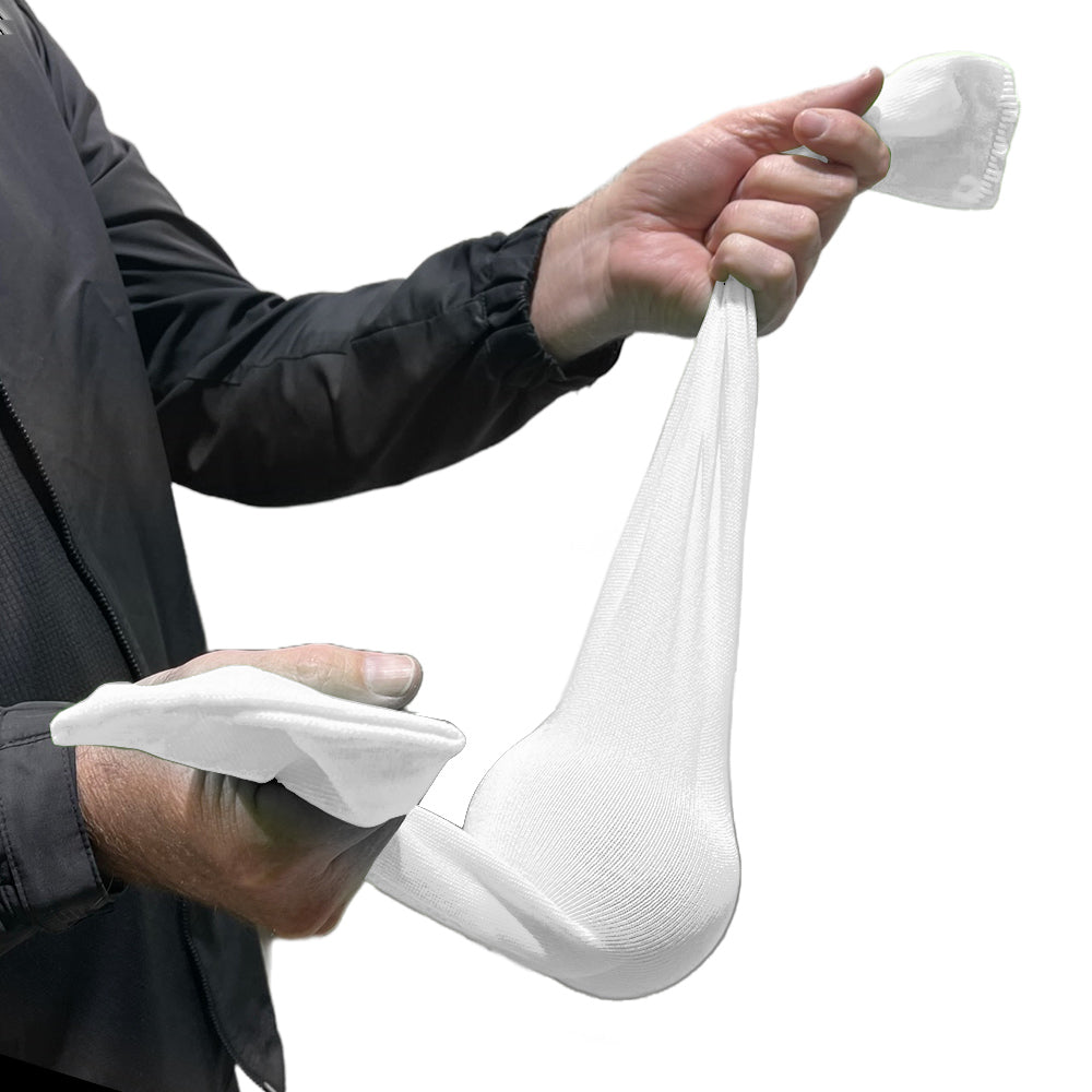 Bowls City Deluxe Lawn Bowls Polishing Sleeve - White