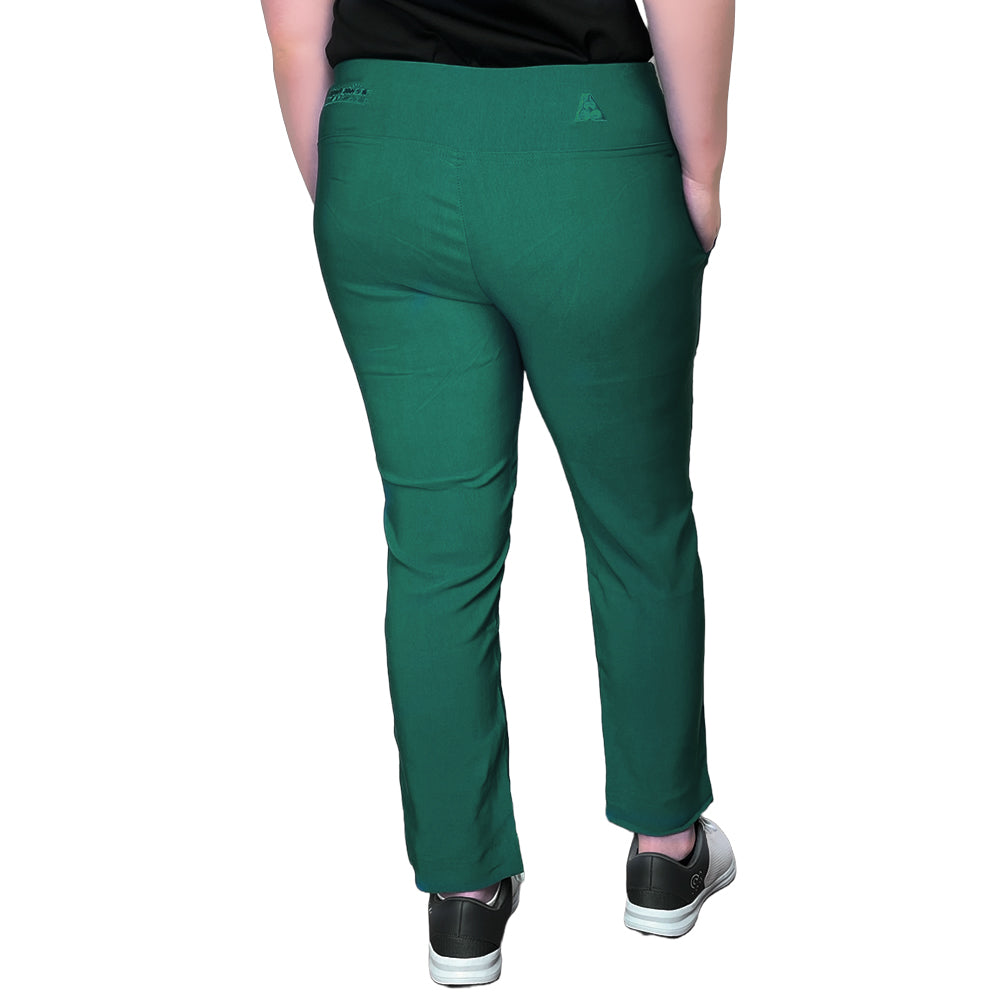 Bowlswear Australia Ladies Stretch Pants BA Logo - Bottle Green