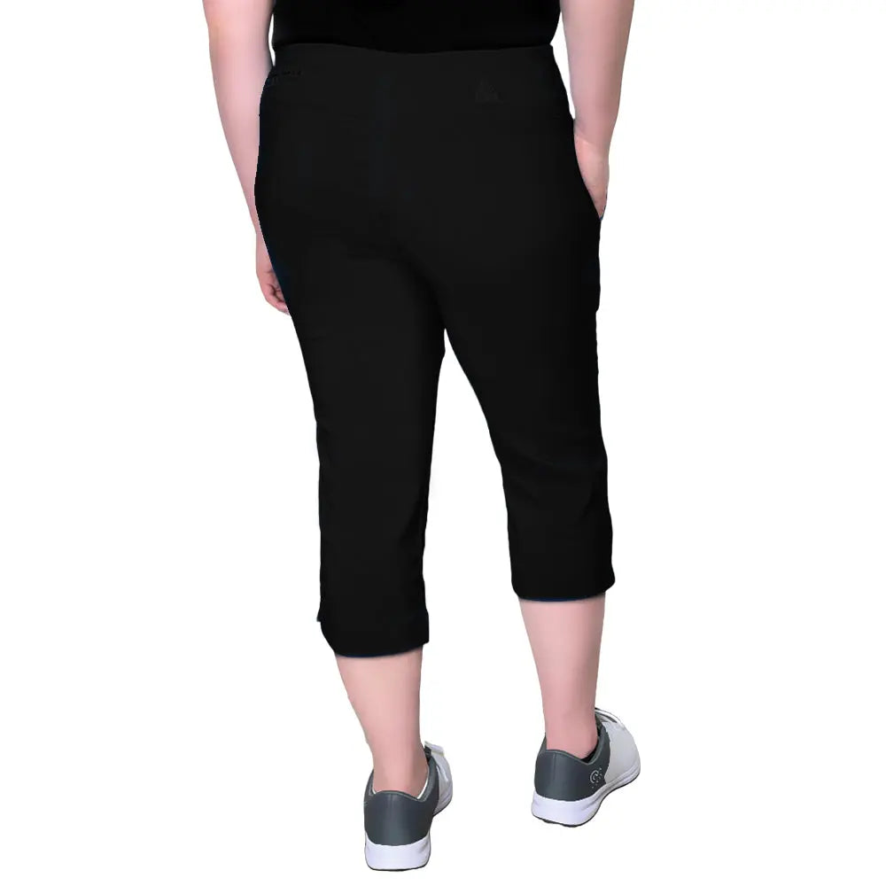 Bowlswear Australia Ladies Stretch Pedal Pusher BA Logo - Black - Bowls City