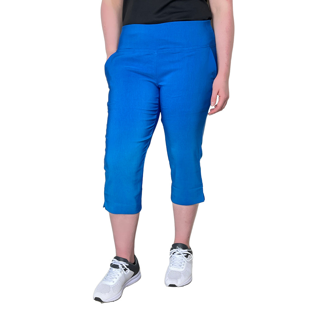 Bowlswear Australia Ladies Stretch Pedal Pusher BA Logo - Royal Blue