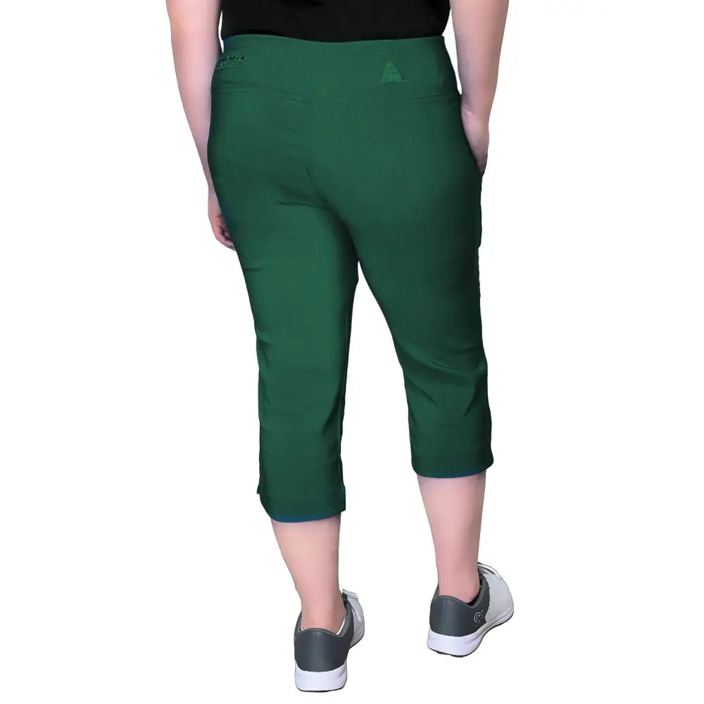 Bowlswear Australia Ladies Stretch Pedal Pusher BA Logo - Bottle Green - Bowls City
