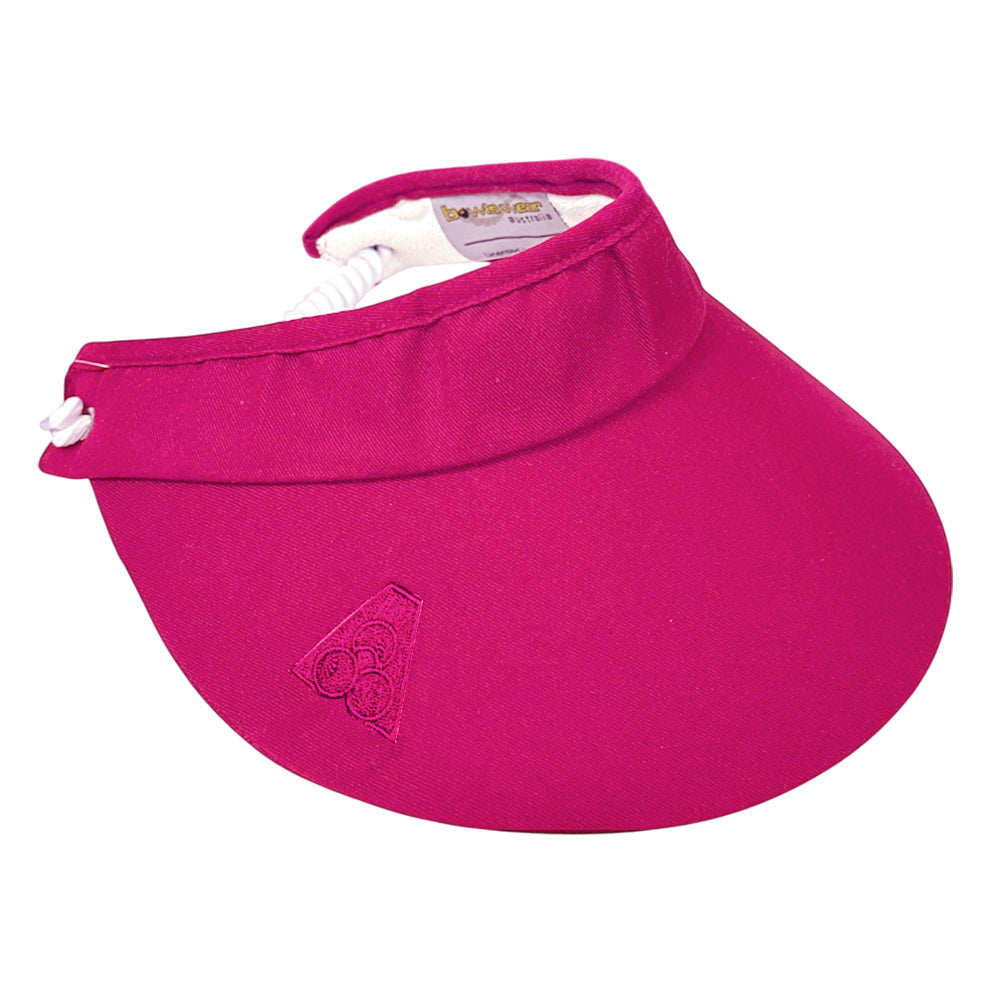 Bowlswear Australia Ladies Sun Visor BA Logo - Hot Pink