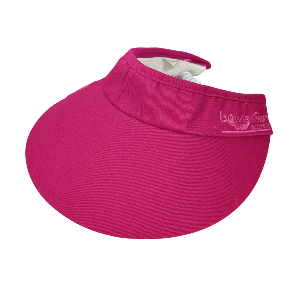 Bowlswear Australia Ladies Sun Visor BA Logo - Hot Pink