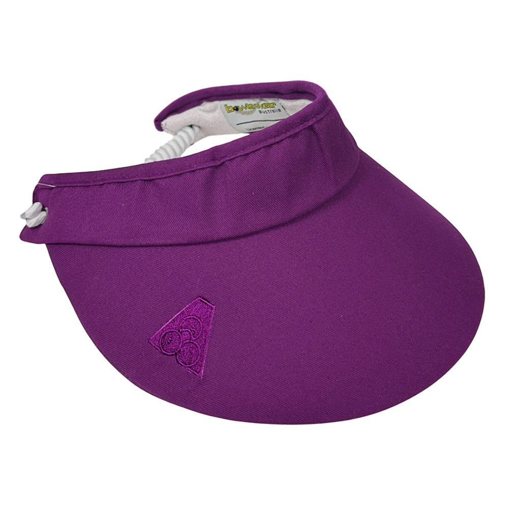 Bowlswear Australia Ladies Sun Visor BA Logo - Purple