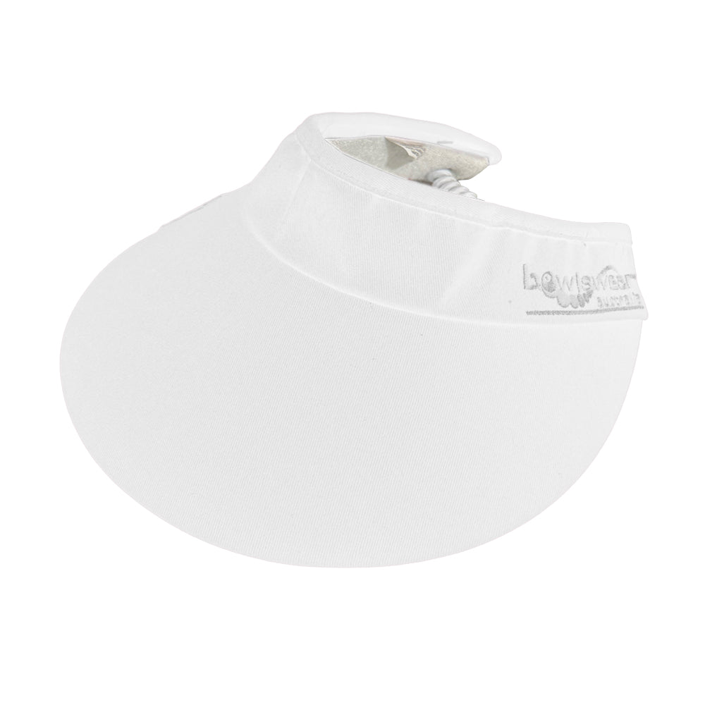 Bowlswear Australia Ladies Sun Visor BA Logo - White