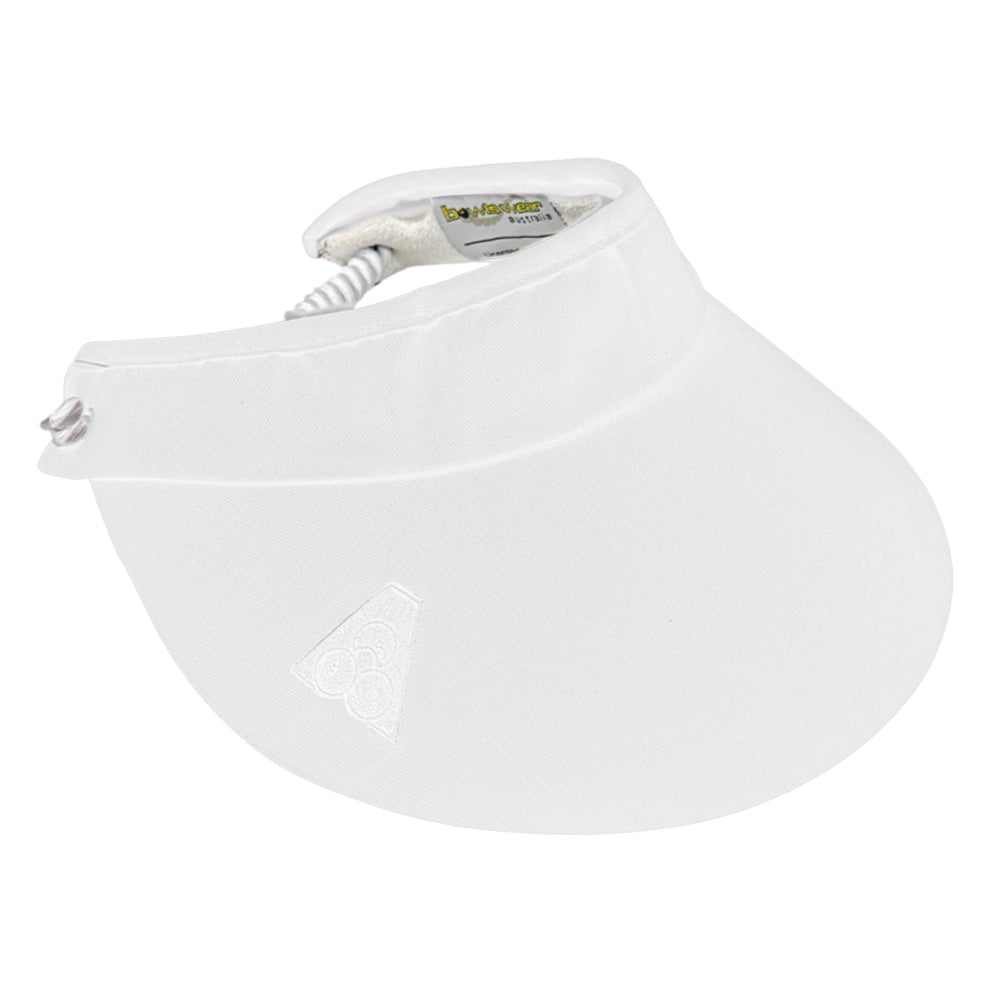 Bowlswear Australia Ladies Sun Visor BA Logo - White