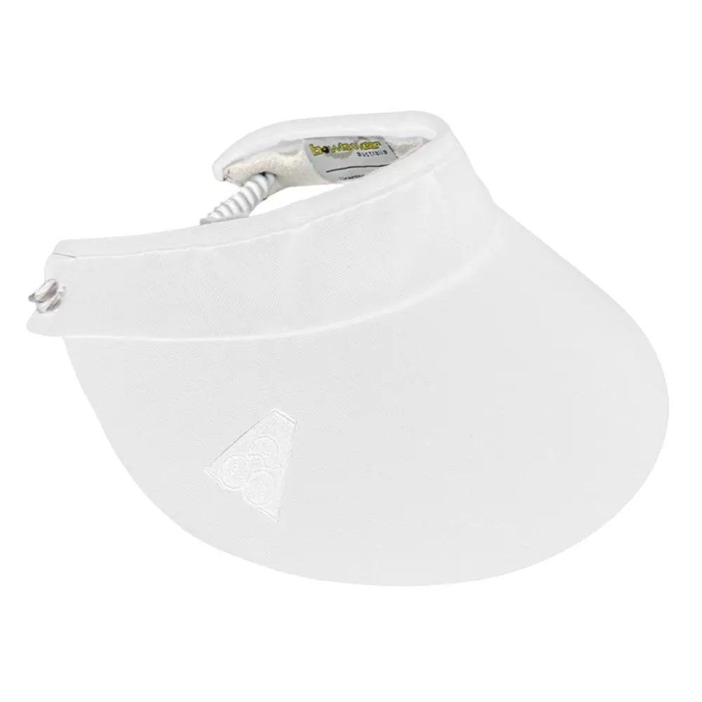 Bowlswear Australia Ladies Sun Visor BA Logo - White - Bowls City