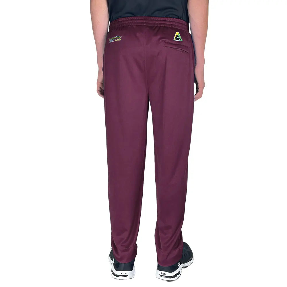Bowlswear Australia Mens Comfortfit Pant BA Logo - Maroon - Bowls City