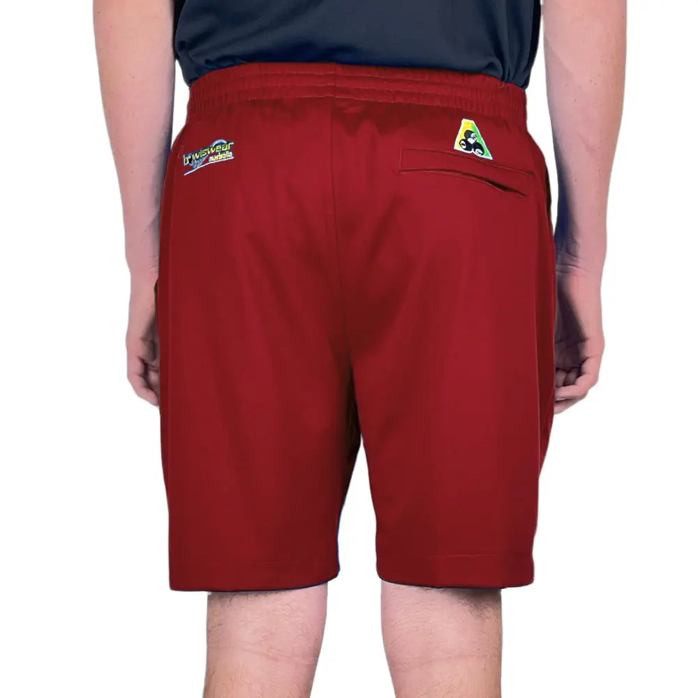 Bowlswear Australia Mens Comfortfit Short BA Logo - Red Bowlswear Australia