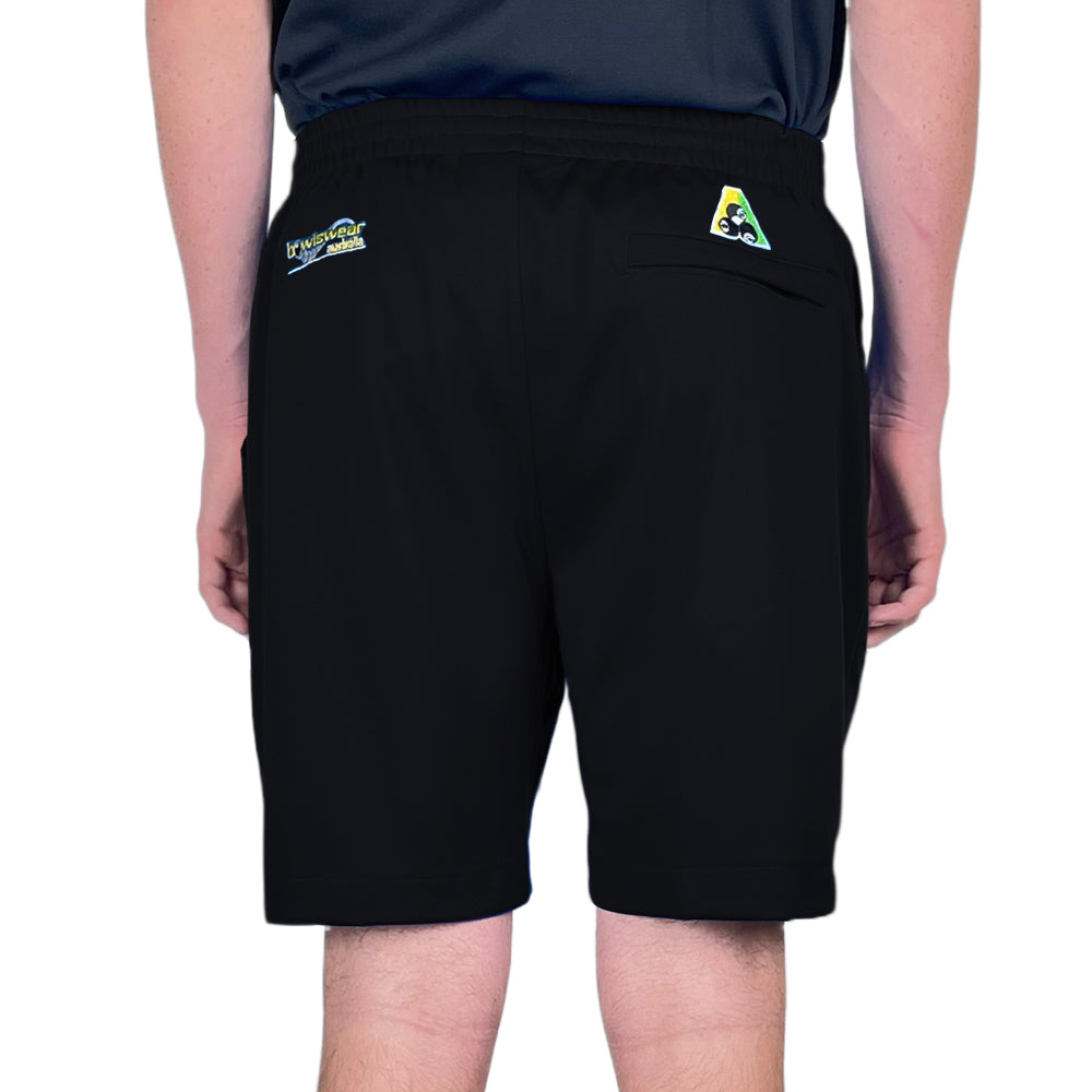 Bowlswear Australia Mens Comfortfit Short BA Logo - Black