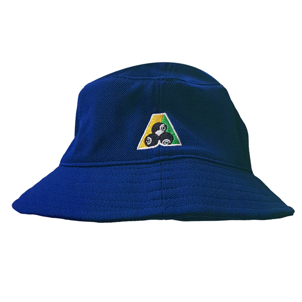 Bowlswear Australia Pique Mesh Bucket Hat BA Logo - Royal Blue - Bowls City
