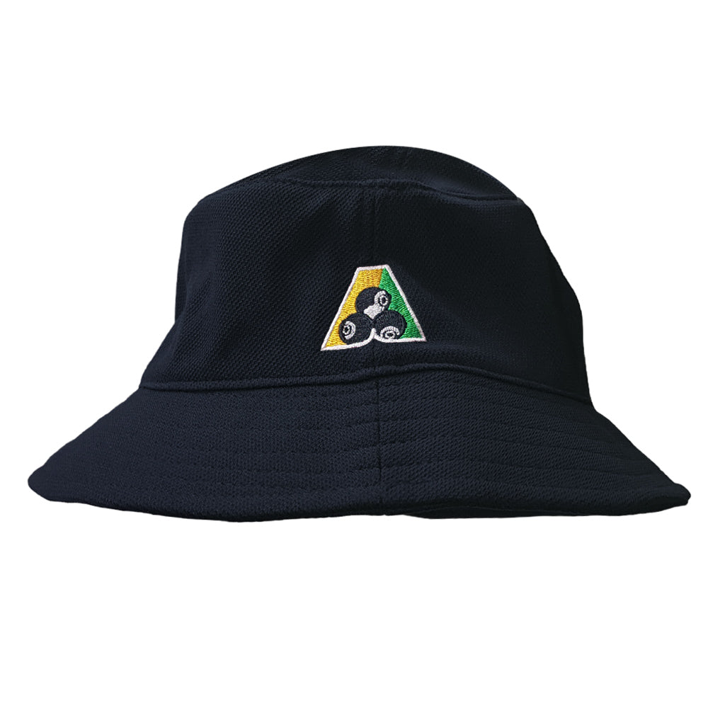 Bowlswear Australia Pique Mesh Bucket Hat BA Logo - Navy - Bowls City
