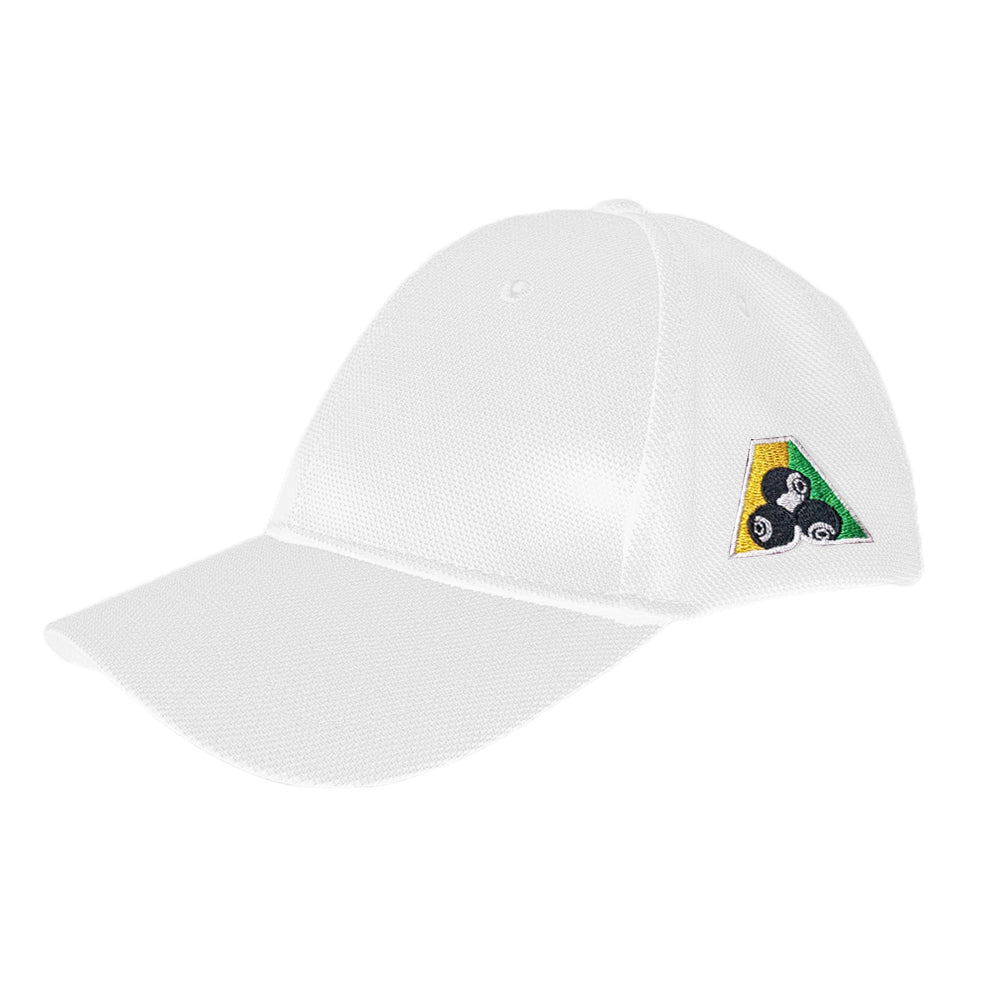 Bowlswear Australia Pique Unisex Cap BA Logo - White - Bowls City