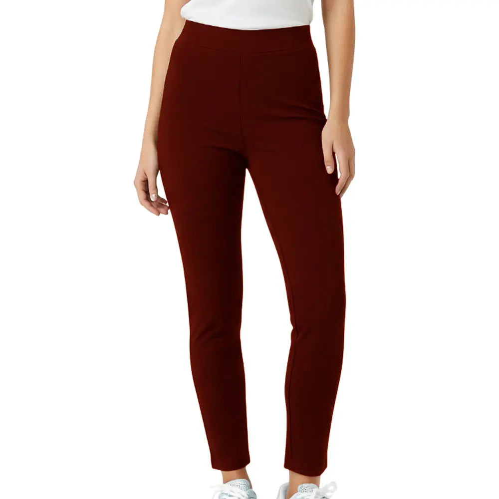 Holland Park Ladies Stretchy Topaz Pant BA Logo - Maroon - Bowls City