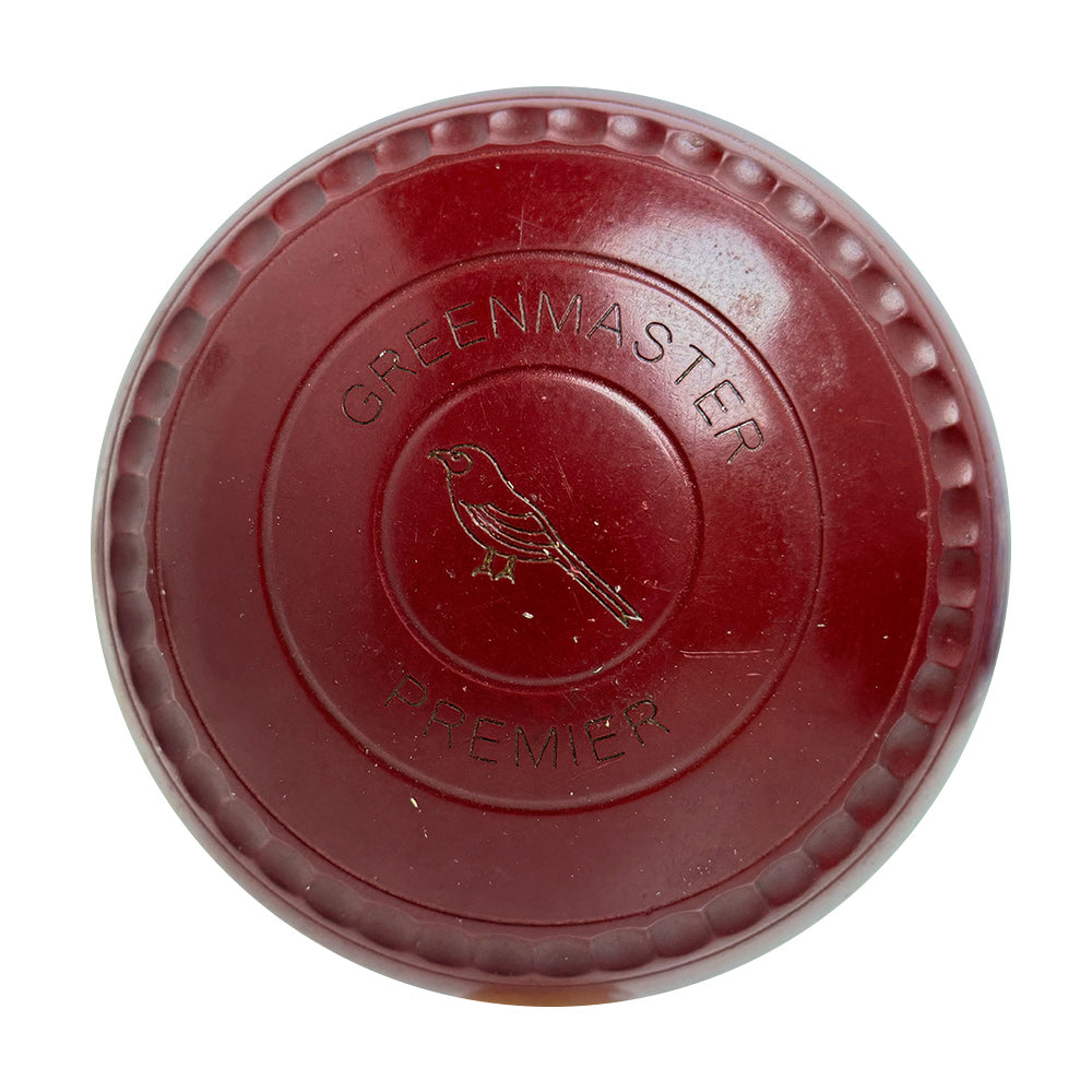 Greenmaster (Pre-Owned) Premier Lawn Bowls Size 1 Heavy Gripped - Maroon -C42610