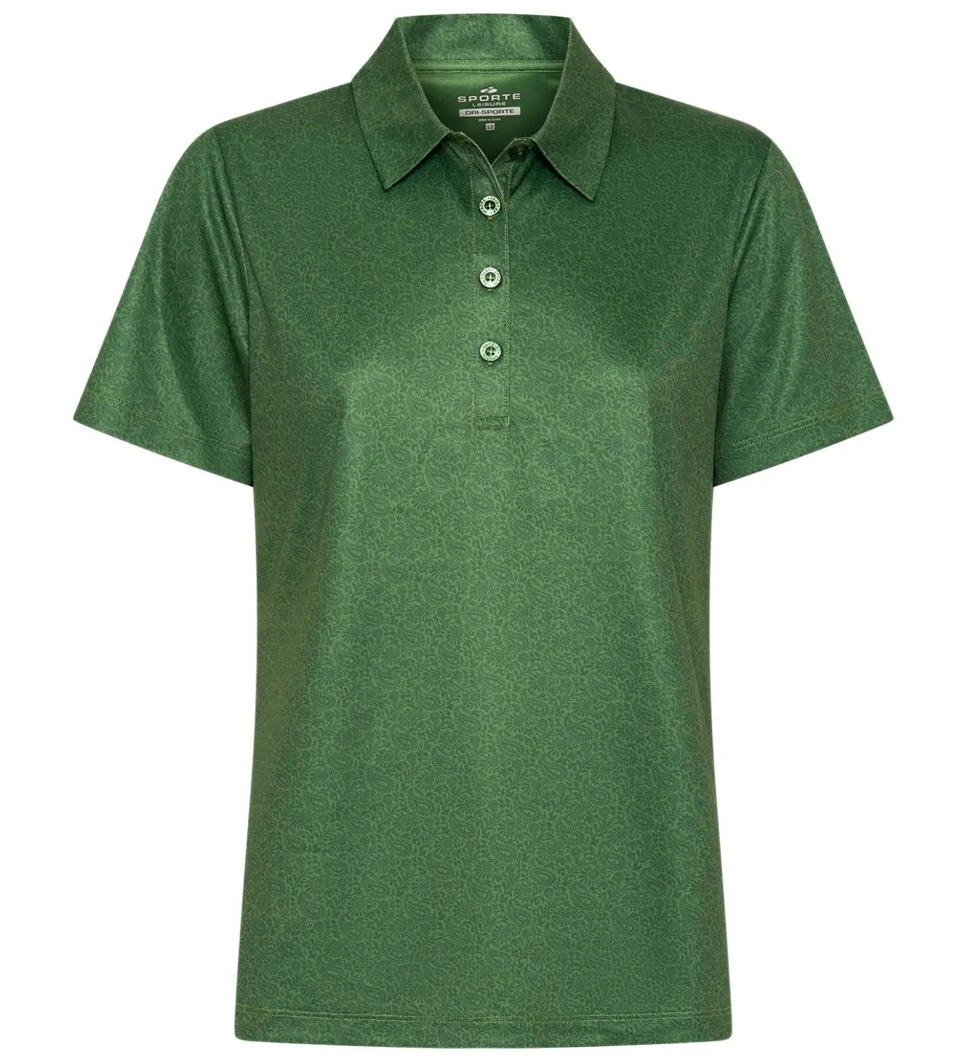 Sporte Leisure Womens Zara Short Sleeve Polo BA Logo - Olive - Bowls City