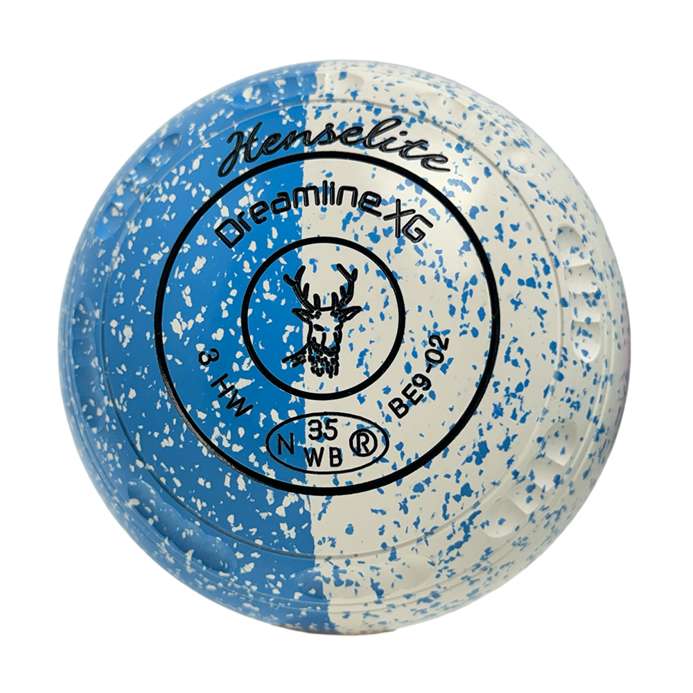Henselite Dreamline XG Lawn Bowls Size 3 Heavy Gripped - Celeste Duo BE9-02