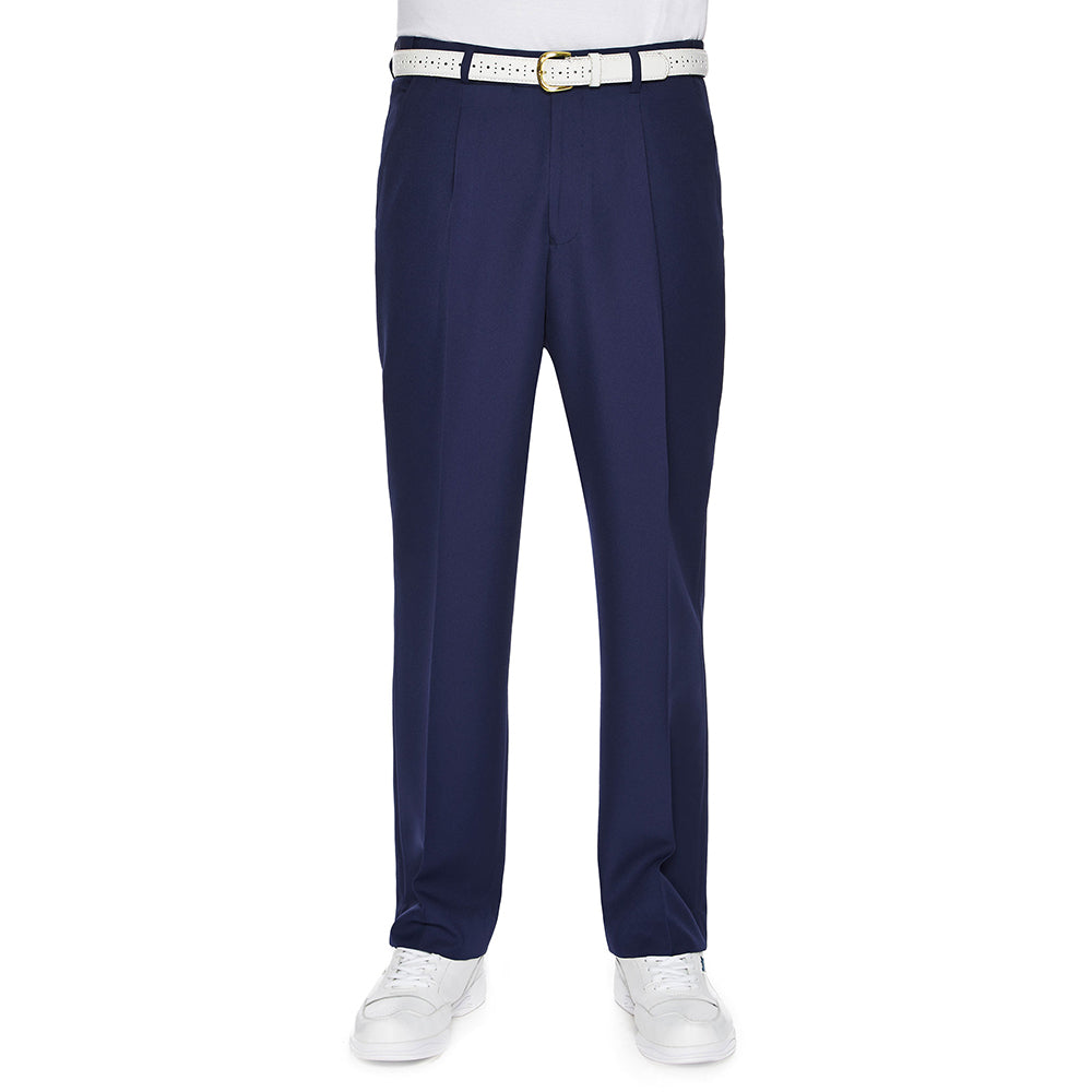 City Club Mens Tailored Lawn Bowls Pants- Navy