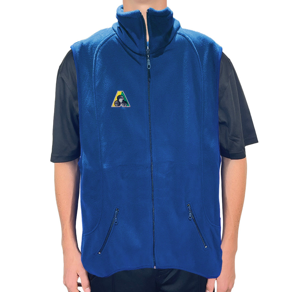 Domino Unisex Microfleece Vest BA Logo - Light Royal Blue