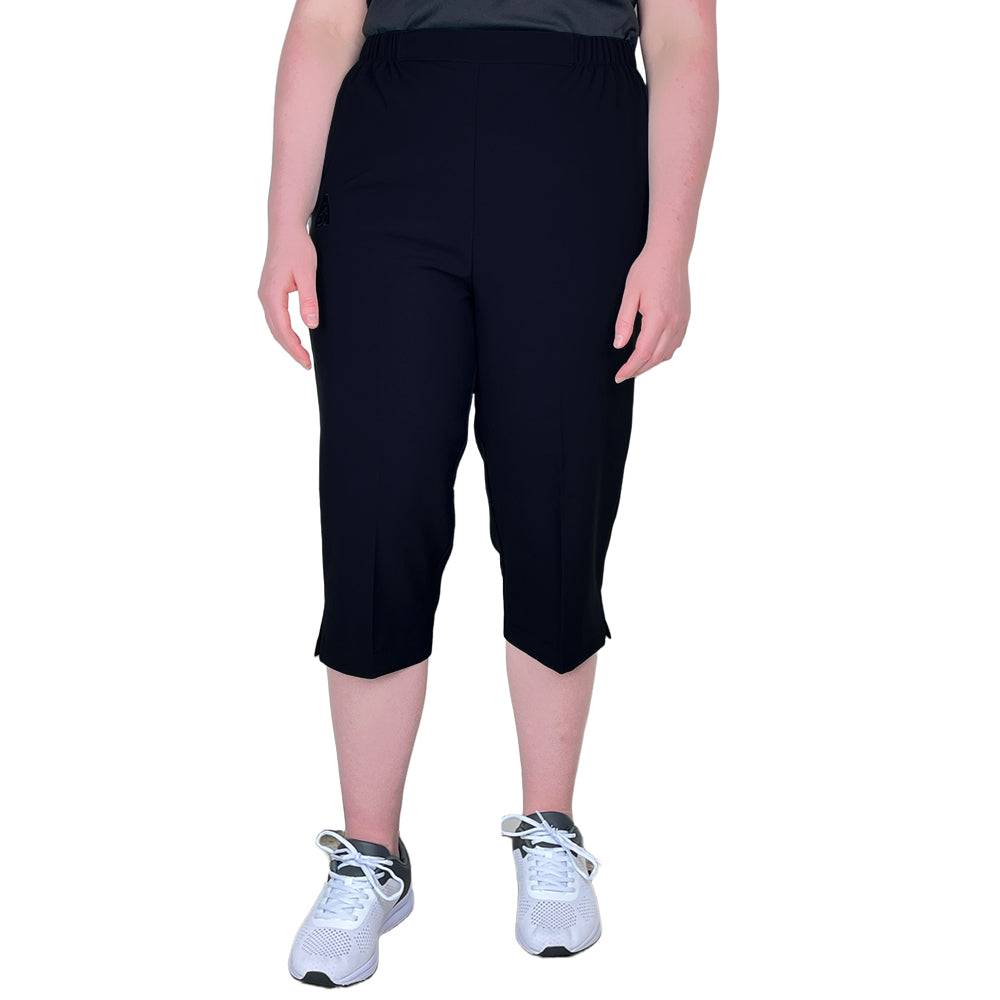 Domino Womens Lawn Bowls Pedal Pusher BA Logo - Junior Navy