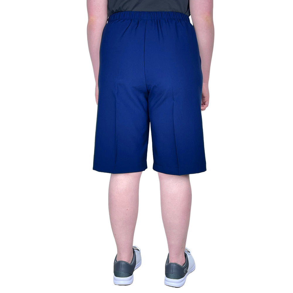 Domino Womens Lawn Bowls Shorts BA Logo - Royal Blue