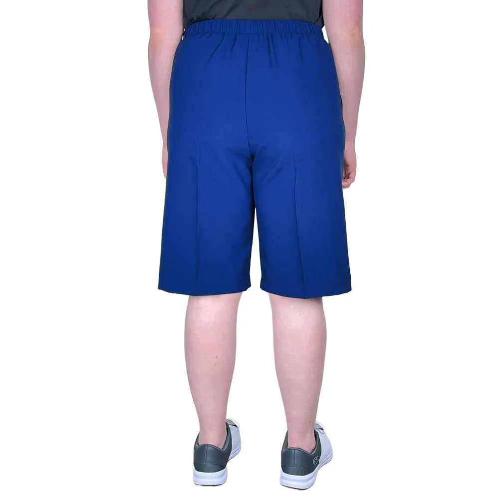 Domino Womens Lawn Bowls Shorts BA Logo - Royal Blue - Bowls City