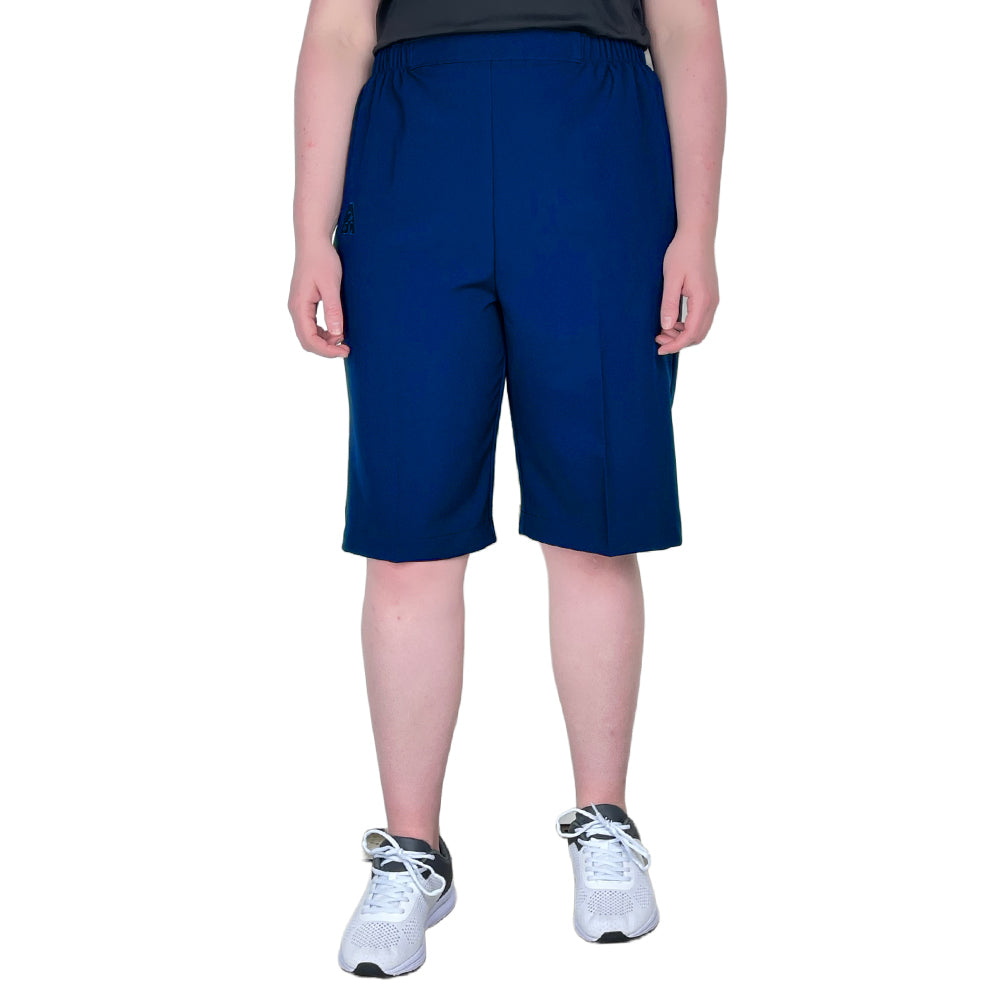 Domino Womens Lawn Bowls Shorts BA Logo - Royal Blue