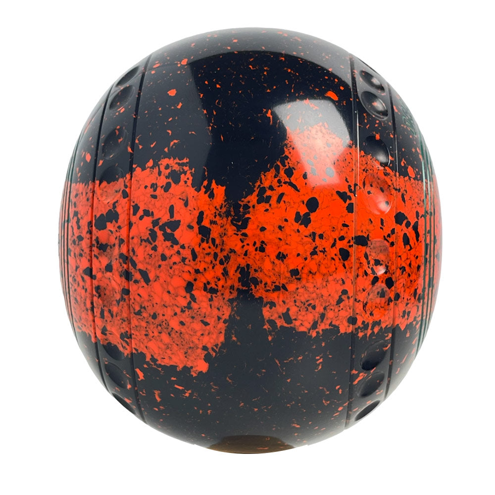 Drakes Pride Conquest Lawn Bowls Size 3 Heavy Gripped - Trio Black/Orange X1-6206
