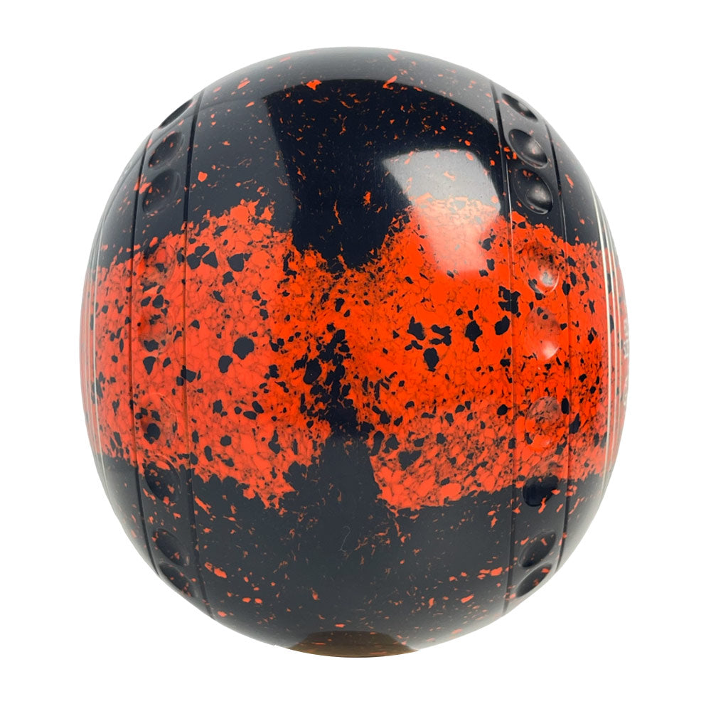 Drakes Pride Conquest Lawn Bowls Size 4 Heavy Gripped - Trio Black/Orange X5-6206